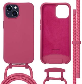 Imoshion Color Backcover met afneembaar koord MagSafe voor de Apple iPhone 15 - Raspberry Rood