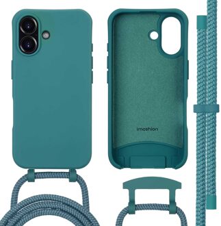Imoshion Color Backcover met afneembaar koord MagSafe voor de Apple iPhone 16 - Donkergroen