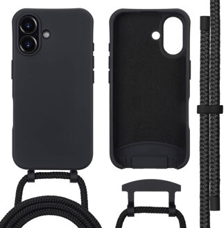 Imoshion Color Backcover met afneembaar koord MagSafe voor de Apple iPhone 16 - Zwart