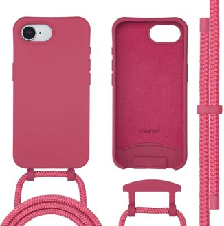 Imoshion Color Backcover met afneembaar koord MagSafe voor de Apple iPhone 16e - Red Raspberry Rood