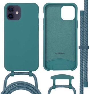 Imoshion Color Backcover met afneembaar koord met MagSafe voor de Apple iPhone 12 (Pro) - Donkergroen