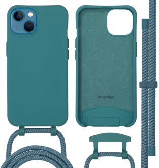 Imoshion Color Backcover met afneembaar koord met MagSafe voor de Apple iPhone 13 - Donkergroen