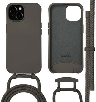 Imoshion Color Backcover met afneembaar koord met MagSafe voor de Apple iPhone 15 - Black Coffee Bruin