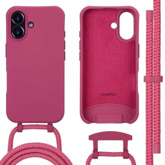 Imoshion Color Backcover met afneembaar koord met MagSafe voor de Apple iPhone 16 - Raspberry Rood