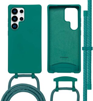 Imoshion Color Backcover met afneembaar koord met MagSafe voor de Samsung Galaxy S25 Ultra - Donkergroen
