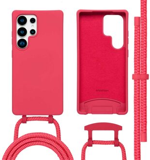 Imoshion Color Backcover met afneembaar koord met MagSafe voor de Samsung Galaxy S25 Ultra - Red Raspberry Rood