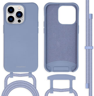 Imoshion Color Backcover met afneembaar koord voor de Apple iPhone 14 Pro - Ash Blue Blauw
