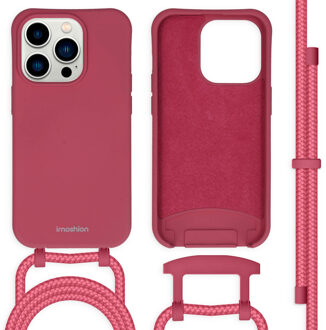 Imoshion Color Backcover met afneembaar koord voor de Apple iPhone 14 Pro - Red Raspberry Donkerrood