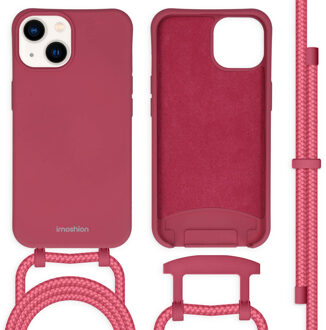 Imoshion Color Backcover met afneembaar koord voor de Apple iPhone 14 - Red Raspberry Donkerrood