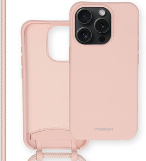 Imoshion Color Backcover met afneembaar koord voor de Apple iPhone 15 Pro - Roze