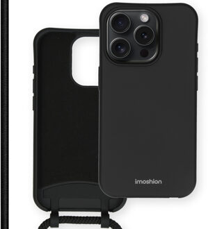Imoshion Color Backcover met afneembaar koord voor de Apple iPhone 15 Pro - Zwart