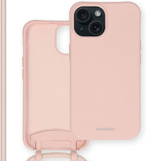 Imoshion Color Backcover met afneembaar koord voor de Apple iPhone 15 - Roze