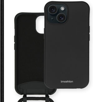 Imoshion Color Backcover met afneembaar koord voor de Apple iPhone 15 - Zwart