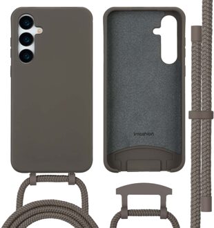 Imoshion Color Backcover met afneembaar koord voor de Samsung Galaxy A55 - Black Coffee Bruin