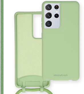 Imoshion Color Backcover met afneembaar koord voor de Samsung Galaxy S21 Ultra - Groen
