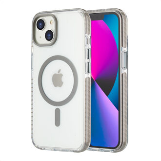 Imoshion Combat MagSafe Backcover voor de Apple iPhone 14 / 13 - Grijs Transparant