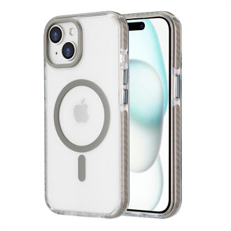Imoshion Combat MagSafe Backcover voor de Apple iPhone 15 - Grijs Transparant