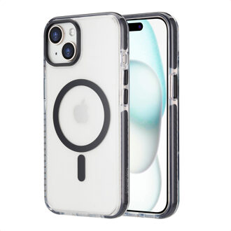 Imoshion Combat MagSafe Backcover voor de Apple iPhone 15 - Zwart Transparant