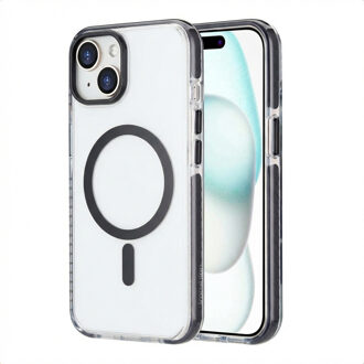 Imoshion Combat MagSafe Backcover voor de Apple iPhone 15 - Zwart Transparant
