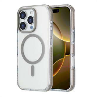 Imoshion Combat MagSafe Backcover voor de Apple iPhone 16 Pro - Grijs Transparant