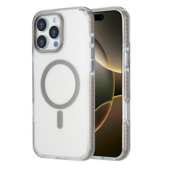 Imoshion Combat MagSafe Backcover voor de Apple iPhone 16 Pro Max - Grijs Transparant