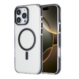 Imoshion Combat MagSafe Backcover voor de Apple iPhone 16 Pro Max - Zwart Transparant