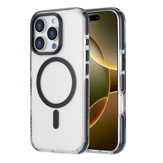 Imoshion Combat MagSafe Backcover voor de Apple iPhone 16 Pro - Zwart Transparant