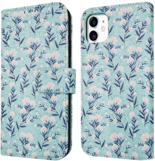 Imoshion Design Bookcase voor de Apple iPhone 11 - Blue Flowers Meerkleurig