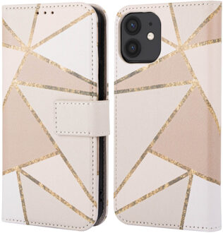 Imoshion Design Bookcase voor de Apple iPhone 12 (Pro) - Beige Graphic Meerkleurig