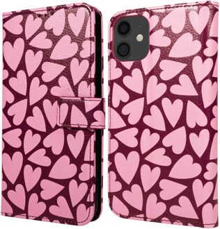 Imoshion Design Bookcase voor de Apple iPhone 12 (Pro) - Hearty Blush Meerkleurig