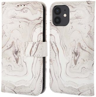 Imoshion Design Bookcase voor de Apple iPhone 12 (Pro) - Sandy Marble Meerkleurig