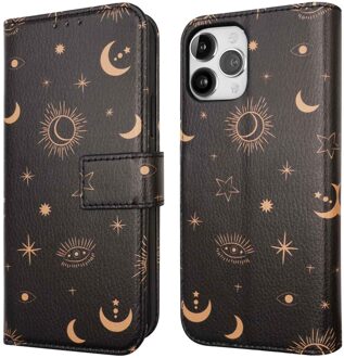 Imoshion Design Bookcase voor de Apple iPhone 12 (Pro) - Sky Black Meerkleurig