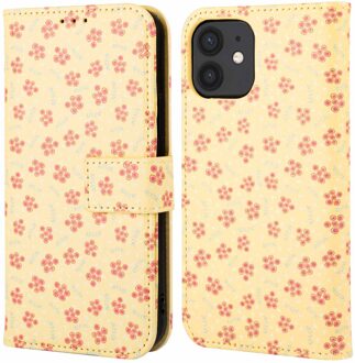 Imoshion Design Bookcase voor de Apple iPhone 12 (Pro) - Sunny Yellow Petite Flowers Meerkleurig