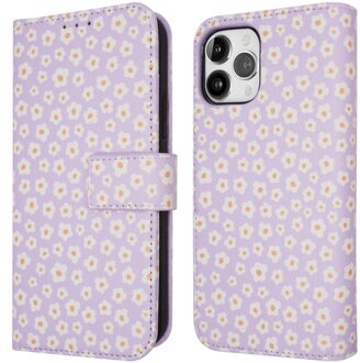 Imoshion Design Bookcase voor de Apple iPhone 12 (Pro) - White Daisy Meerkleurig