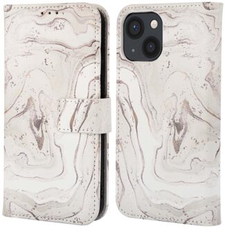 Imoshion Design Bookcase voor de Apple iPhone 13 - Sandy Marble Meerkleurig
