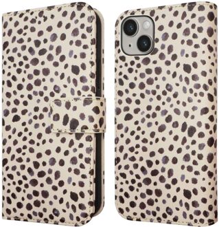 Imoshion Design Bookcase voor de Apple iPhone 14 - Black And White Dots Meerkleurig