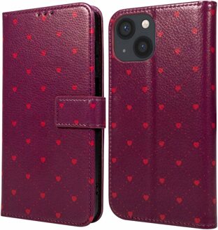 Imoshion Design Bookcase voor de Apple iPhone 14 - Crush Check Coral Dust Rood