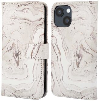Imoshion Design Bookcase voor de Apple iPhone 14 - Sandy Marble Meerkleurig