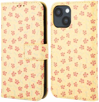 Imoshion Design Bookcase voor de Apple iPhone 14 - Sunny Yellow Petite Flowers Meerkleurig