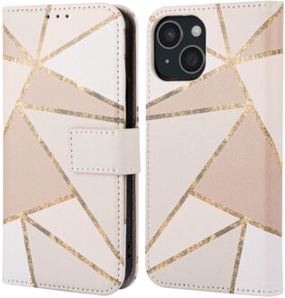Imoshion Design Bookcase voor de Apple iPhone 15 - Beige Graphic Meerkleurig