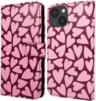 Imoshion Design Bookcase voor de Apple iPhone 15 - Hearty Blush Meerkleurig