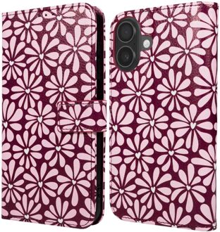 Imoshion Design Bookcase voor de Apple iPhone 16 - Bloom Love Blush Meerkleurig