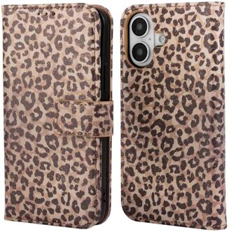 Imoshion Design Bookcase voor de Apple iPhone 16 - Leopard Mood Meerkleurig