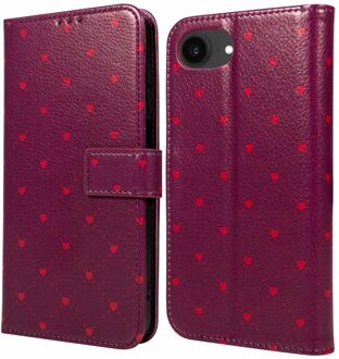 Imoshion Design Bookcase voor de Apple iPhone 17e / 16e - Crush Check Coral Dust Rood