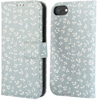 Imoshion Design Bookcase voor de Apple iPhone 17e / 16e - Smoke Green Flowers Meerkleurig