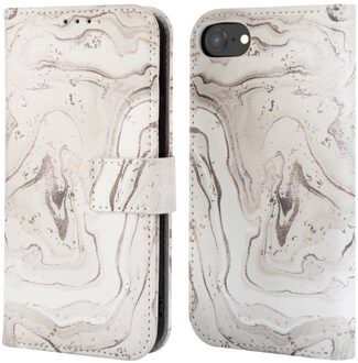 Imoshion Design Bookcase voor de Apple iPhone SE (2022 / 2020) / 8 / 7 / 6(s) - Sandy Marble Meerkleurig