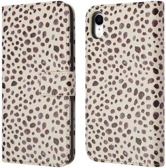 Imoshion Design Bookcase voor de Apple iPhone Xr - Black And White Dots Meerkleurig