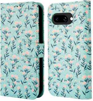 Imoshion Design Bookcase voor de Google Pixel 9A - Blue Flowers Meerkleurig