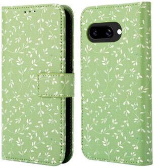 Imoshion Design Bookcase voor de Google Pixel 9A - Green Flowers Meerkleurig