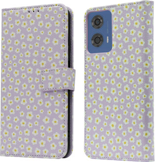 Imoshion Design Bookcase voor de Motorola Moto G04 / G24 - White Daisy Meerkleurig